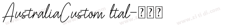 AustraliaCustom ltal字体转换